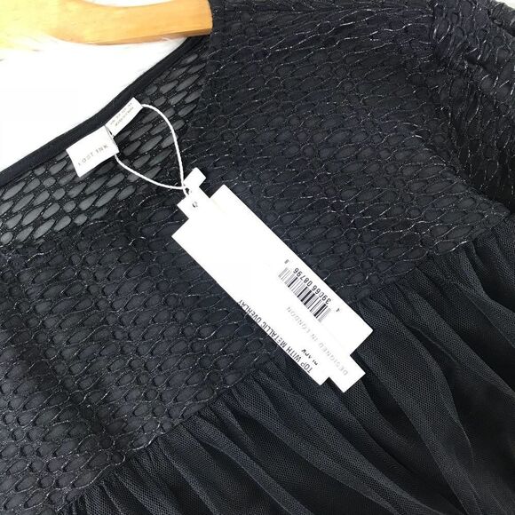 NWT‎ lost ink plus size top with metallic overlay - Picture 6 of 8